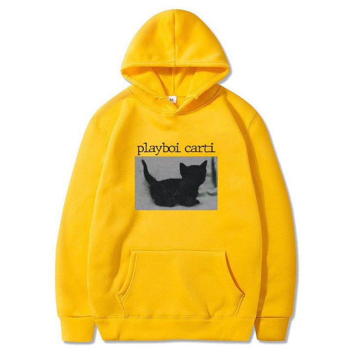 Kvinders hætte sweatshirt med unik kunstnerisk tryk Skovae
