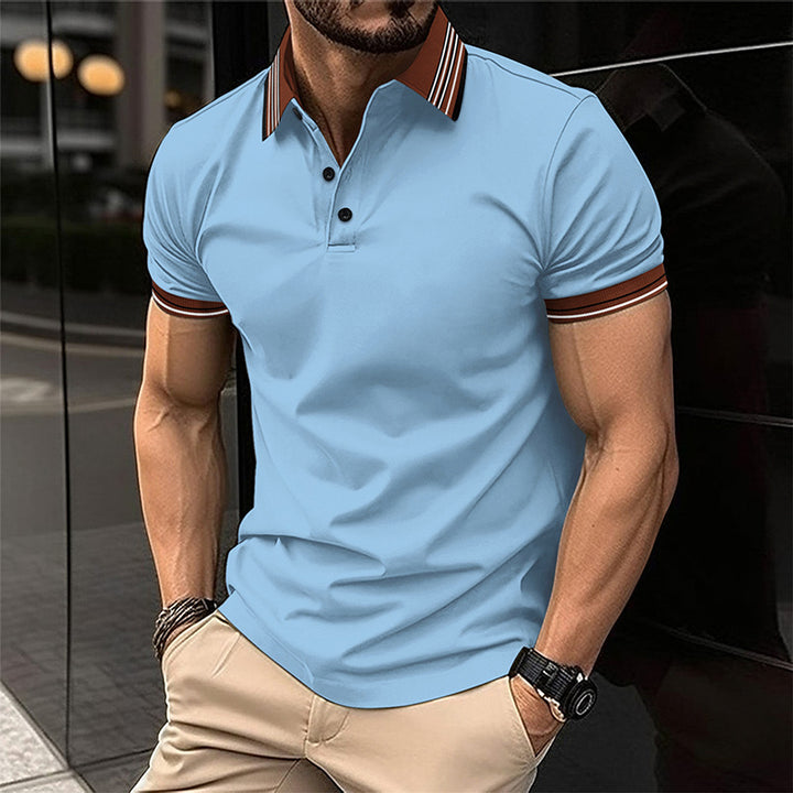 Herrer Polo shirt med moderne krave design Stilla