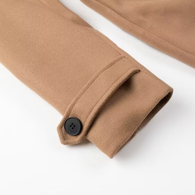 Dame Mode Trenchcoat med figursyet snit og dobbeltryksbehandling Stilla