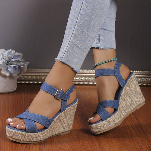 Dame mode Espadriller med justerbar rem Stilla
