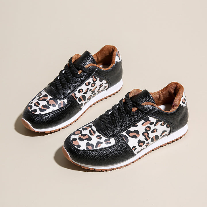 Dame Sportslige Fritidssko med unikt Leopardmønster Stilla