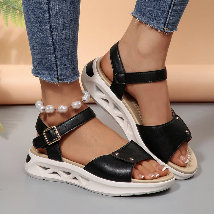 Dame Trendy Komfort-Sandaler med justerbar rem Stilla