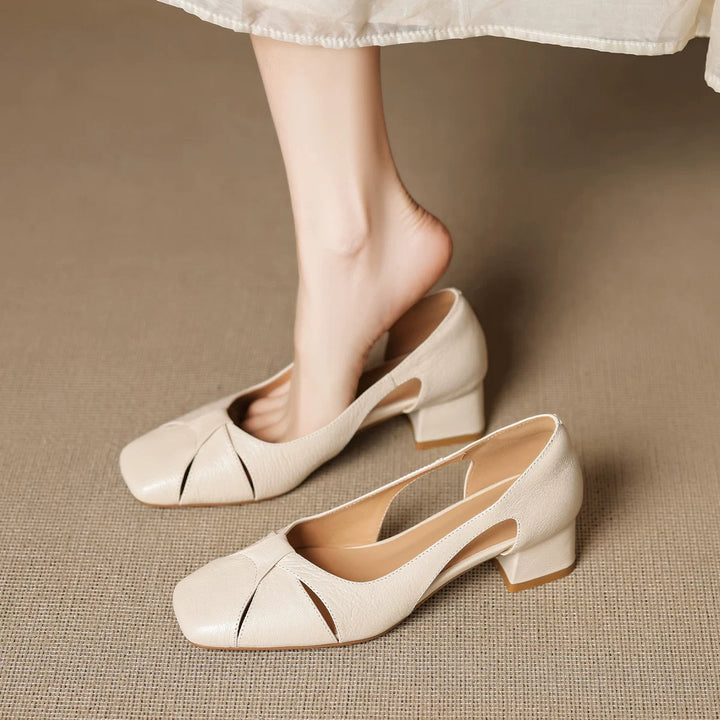 Dame Slingback Ballerinaer med elegante cut-outs og blødt læder Stilla