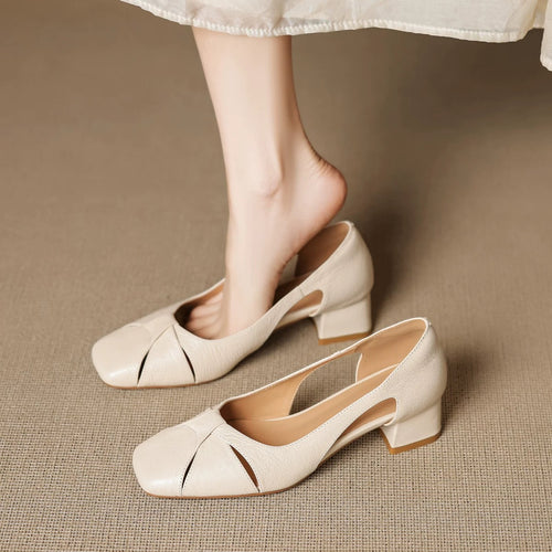 Dame Slingback Ballerinaer med elegante cut-outs og blødt læder Stilla