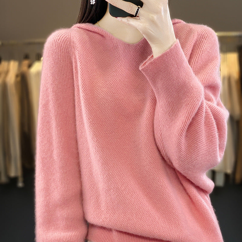 Kvinders afslappede sweater med voluminøse ærmer og V-hals Stilla