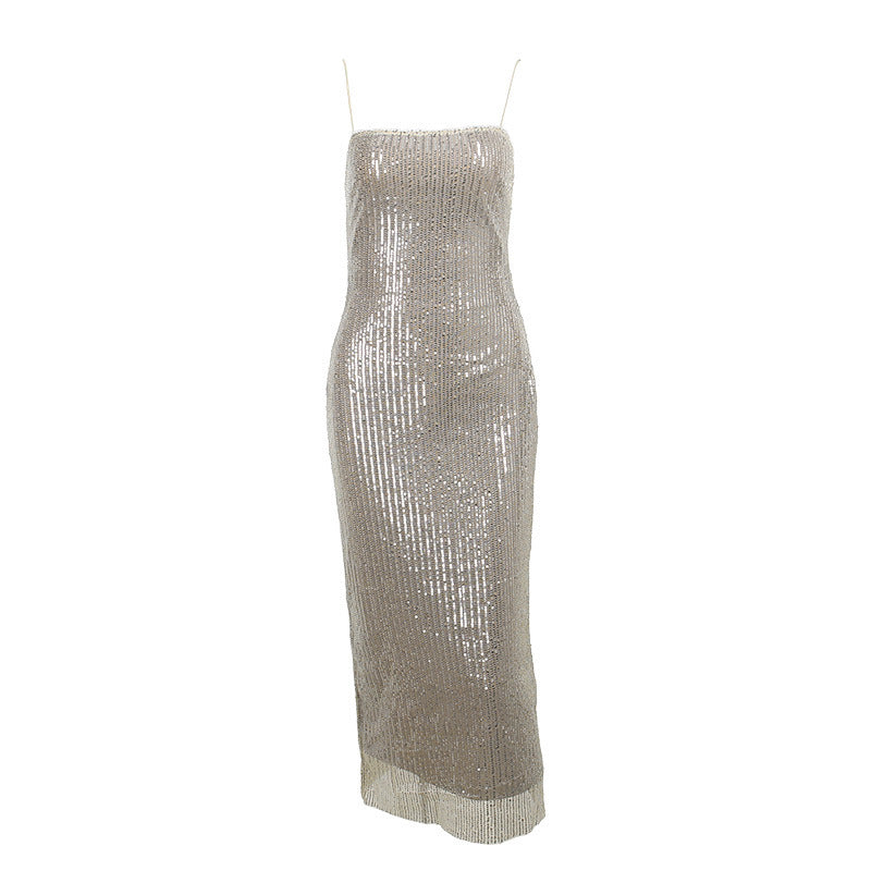 Dame Glamourøs Bodycon Maxikjole Skovae