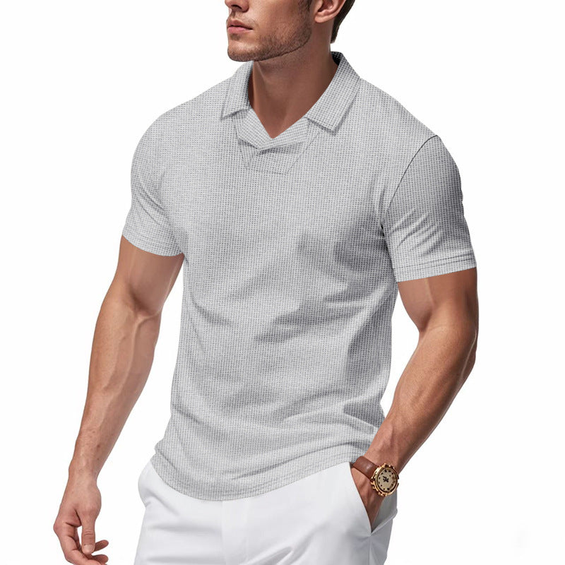 Herrer Kortærmet Poloshirt med struktureret Design Stilla