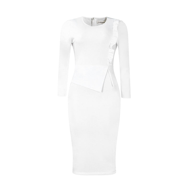 Dame Figurtilpasset kjole med elegant flæsedetalje Stilla