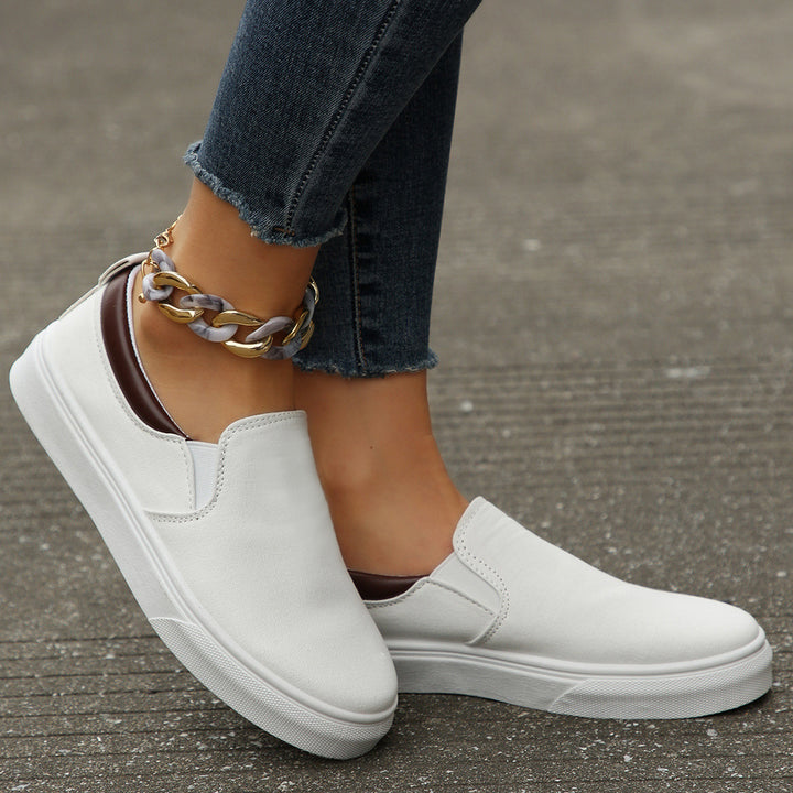 Dame Slip-On Sneakers i elastisk materiale med polstret indersål Stilla