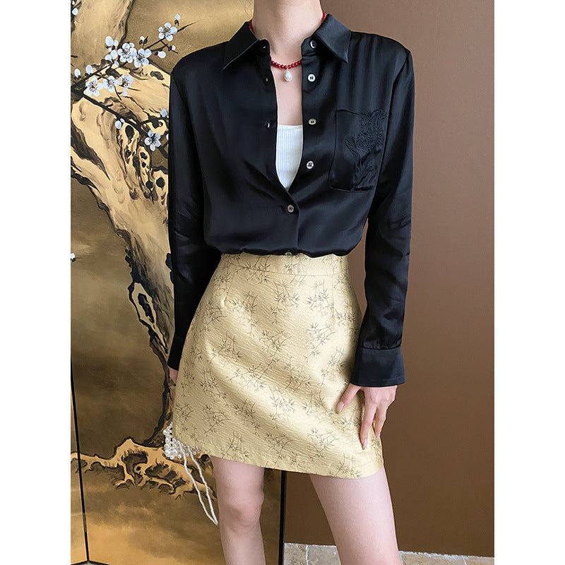 Women casual blouse with fine texture and fashionable cut Stilla