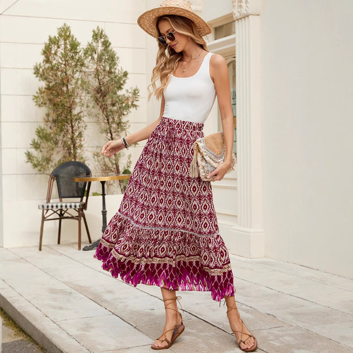 Dame Bohemian Maxi Nederdel Stilla