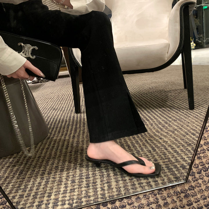 Damesko Elegante Lave Blokhæl Sko Sandaler Stilla