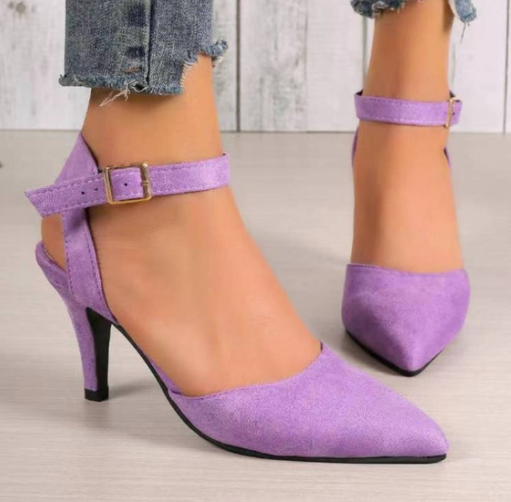 Dame Elegant Slingback-Pumps med smalt bånd og høj hæl Stilla