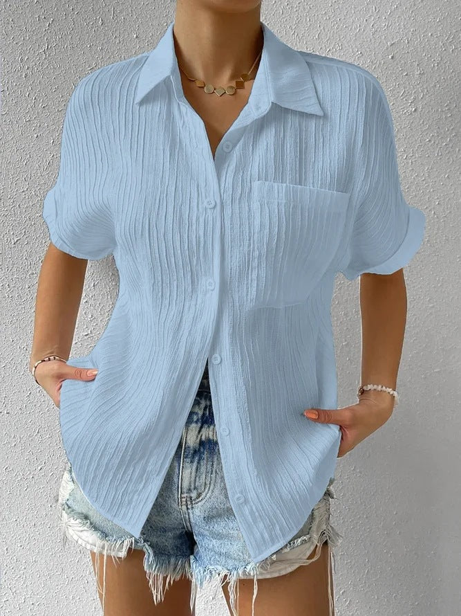 Damer casual bluse i strukturdesign Stilla