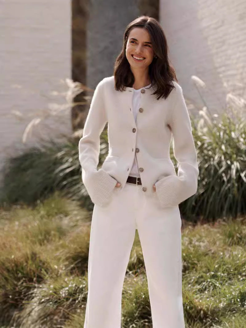 Femme Elegant Knap-til-Strik-Cardigan Stilla