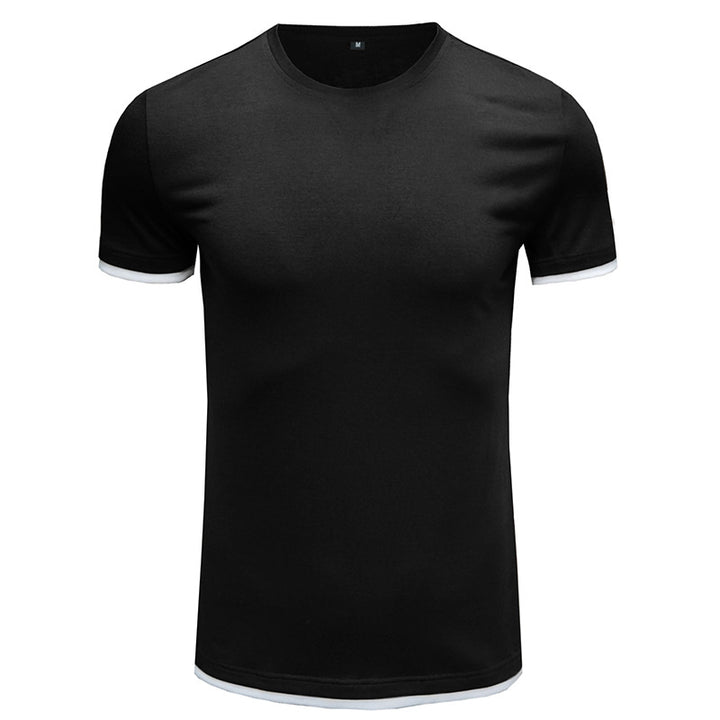 Herrer Basic T-Shirt med kontrasterende ærmer Stilla
