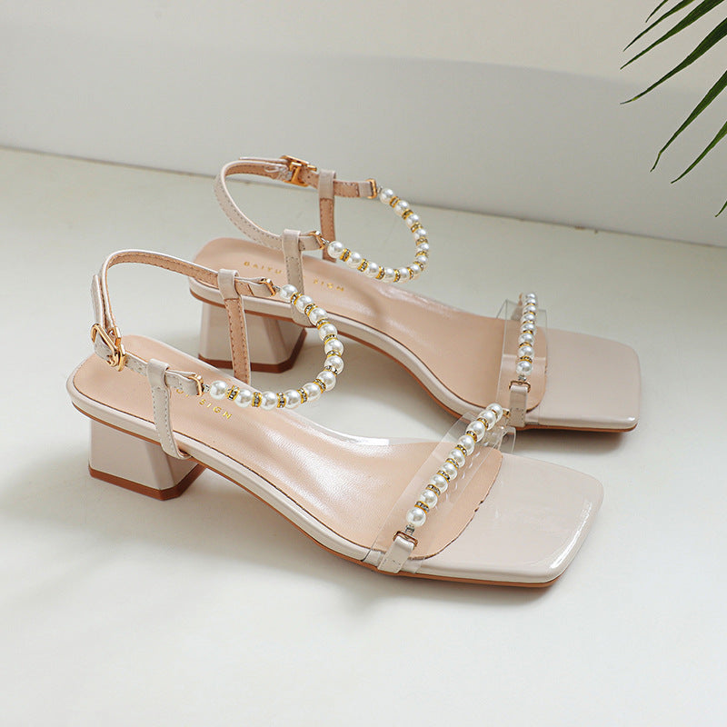 Femme Elegante Blokhæl Sandaler Stilla