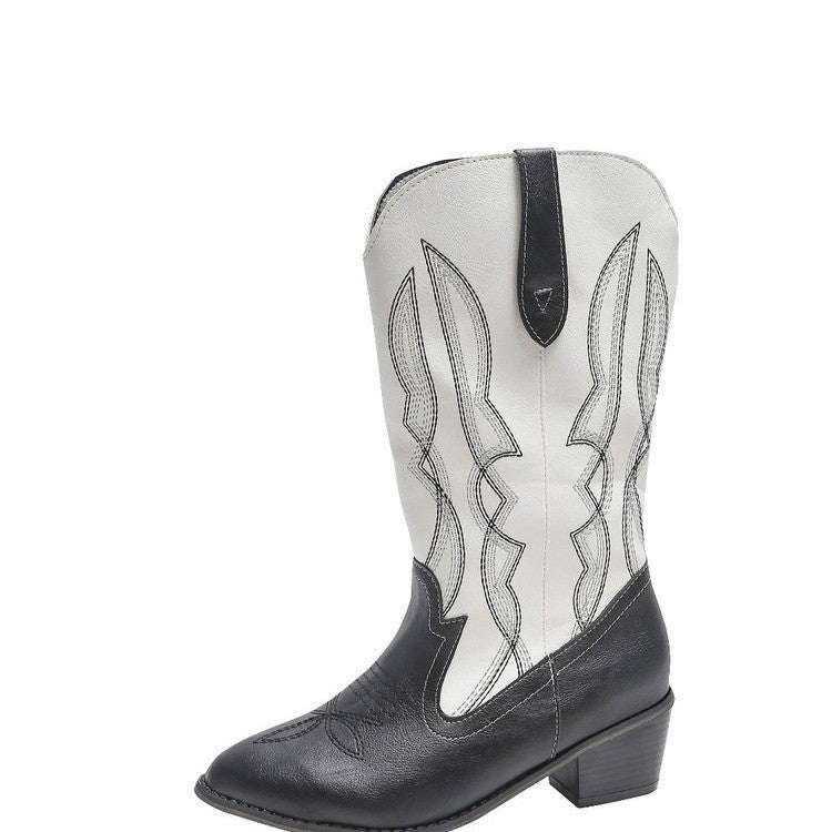 Dame Cowboystøvler med elegant stitching Stilla