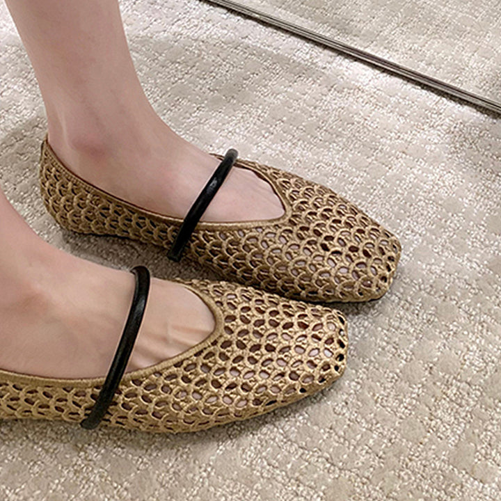 Dame Åndbare Mesh Mary Jane Ballerinas Stilla