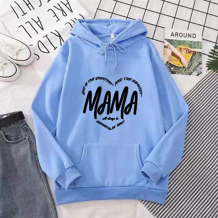 Kvindernes hoodie med kreativ mama slogan Skovae