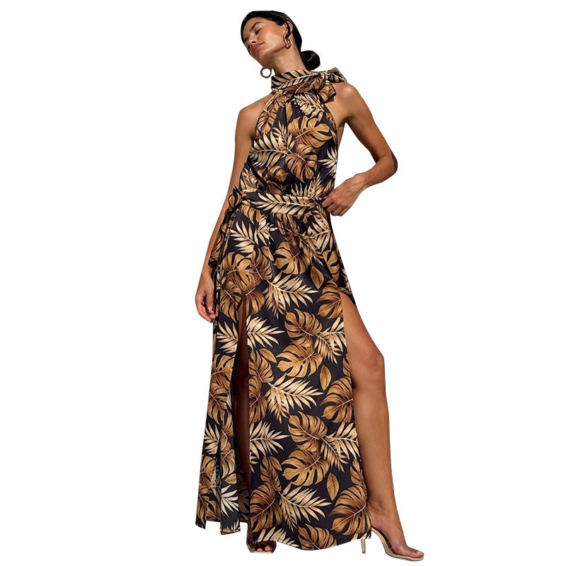 Dame Maxikjole med off-shoulder design og blomsterprint Stilla