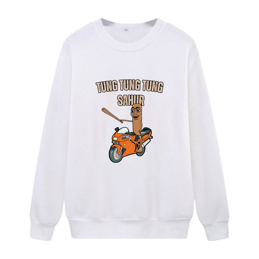 Kvinders afslappede sweatshirt med sjov grafisk design Skovae