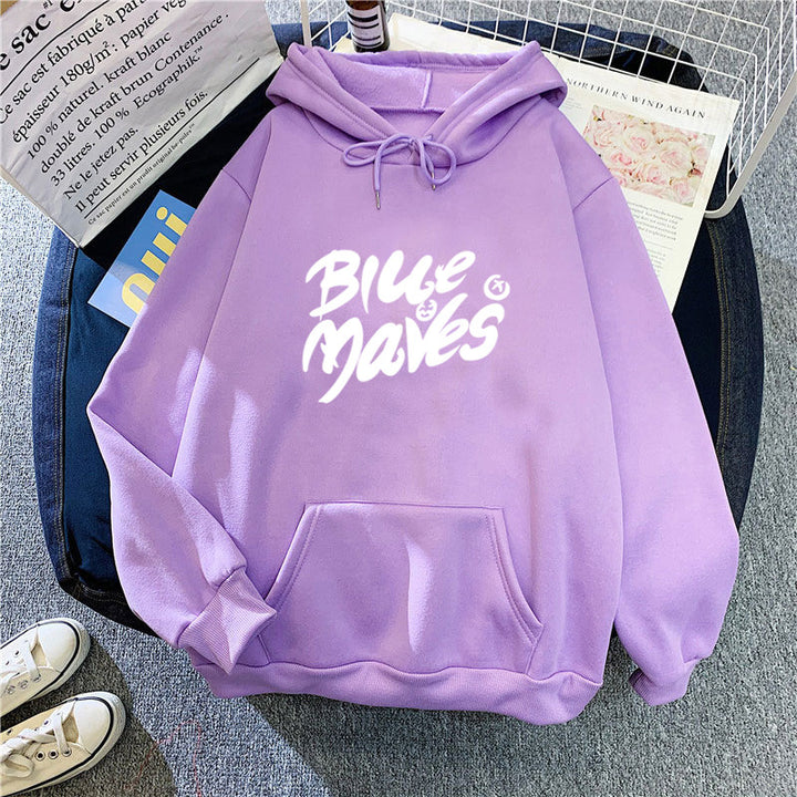 Kvinders hoodie med iøjnefaldende print Skovae