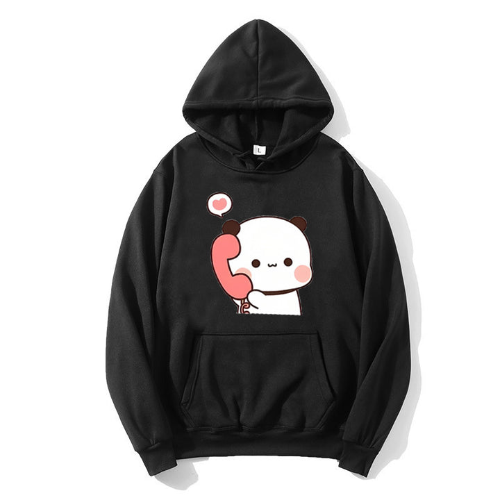 Dame hoodie med legende panda design Skovae