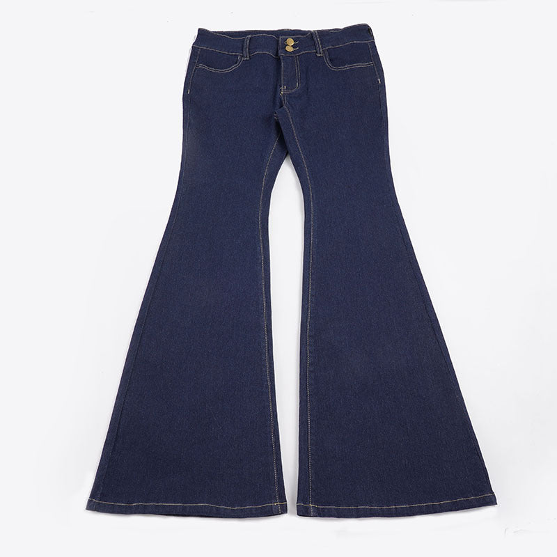Damer High-Waist Schlagjeans med klassisk pasform Skovae