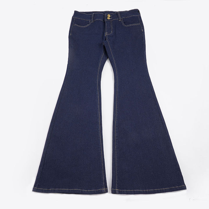 Damer High-Waist Schlagjeans med klassisk pasform Skovae