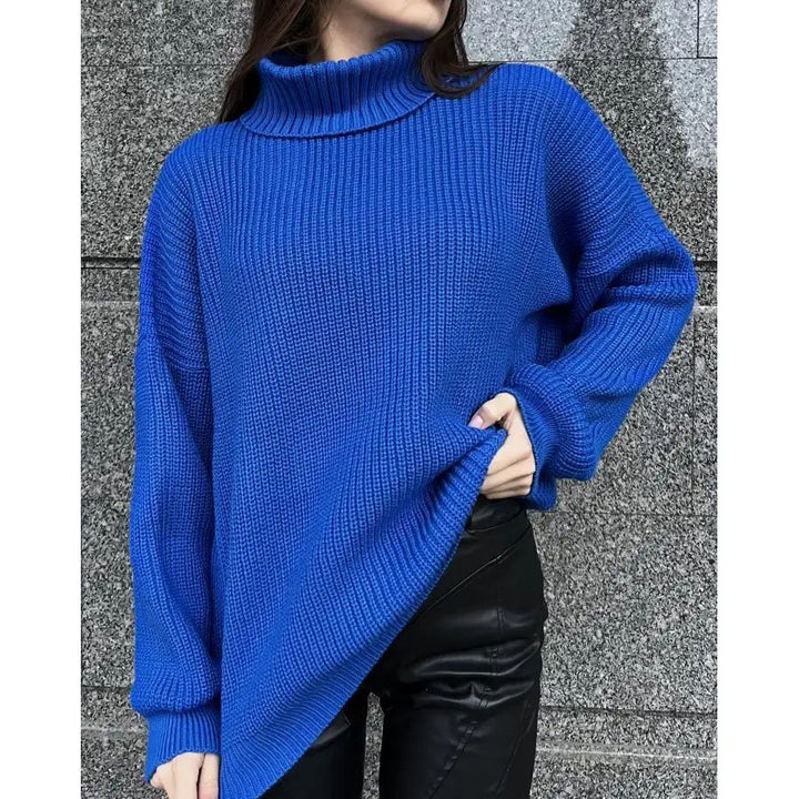 Dame hyggelig strikpullover med løs pasform og moderne design Stilla