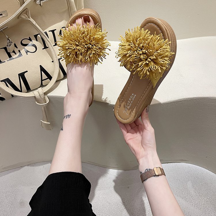 Dame Slide-sandaler med elegant blomsterdekoration og skridsikker sål Stilla
