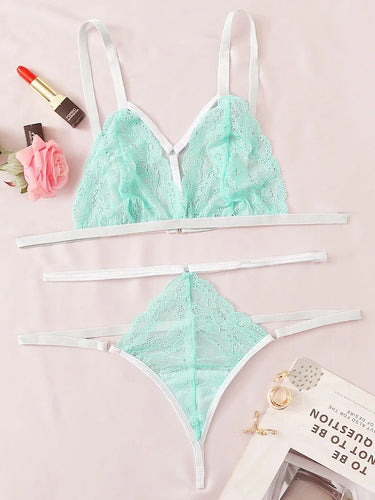 Dame spidsesæt med bralette og tanga Stilla