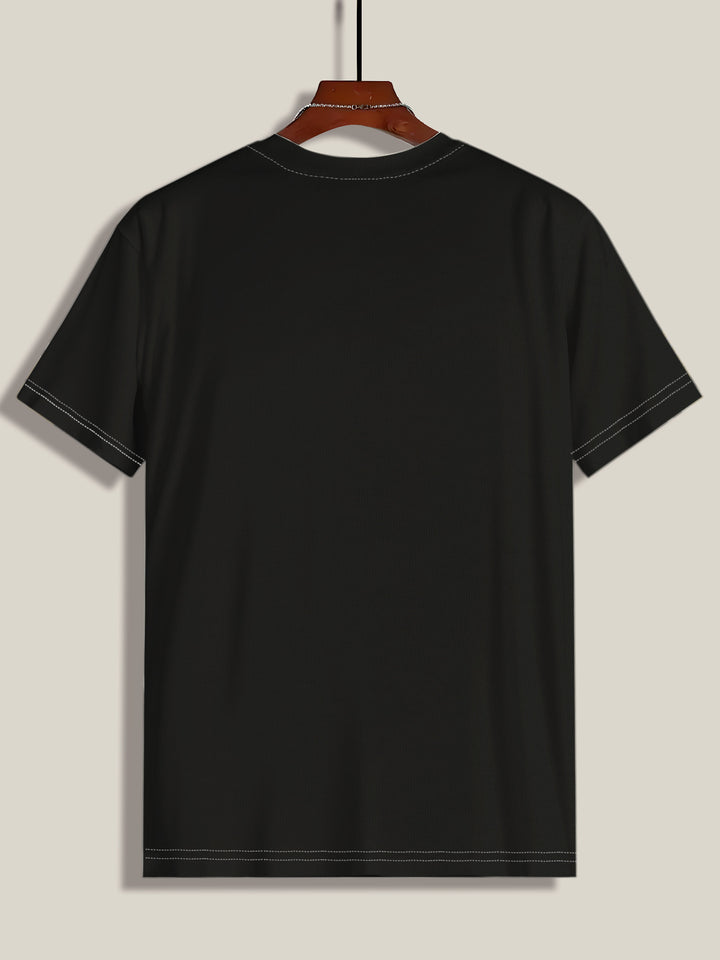Herren T-Shirt med iøjnefaldende camouflage-tryk og kraftfuld skrift Stilla