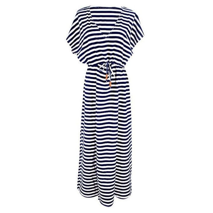 Dame Strandkimono med moderne indpakningsdesign og asymmetrisk kant Stilla
