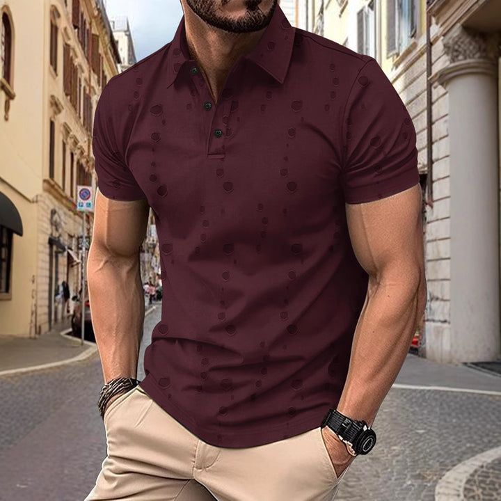 Herre polo skjorte med stilfulde strukturelementer og moderne design Stilla