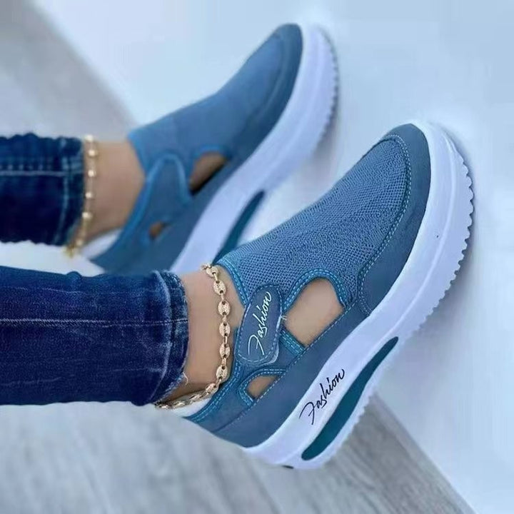 Dame Åndbare Sneakers med elastisk Overdel og let Design Stilla