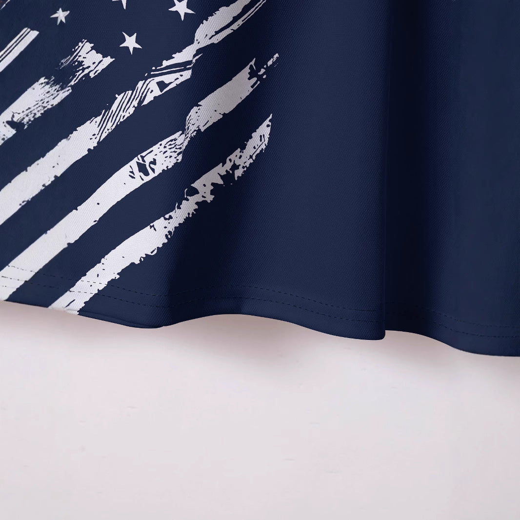 Herrer Poloshirt med dynamisk Stars-and-Stripes-design Stilla