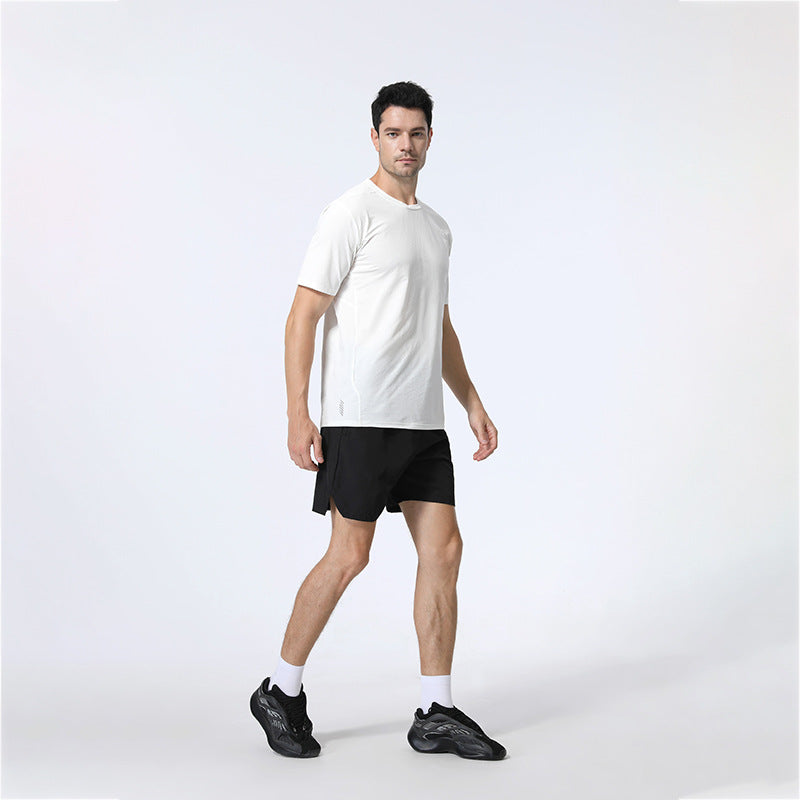 Herrer Åndbart Fitness T-Shirt med Stretch-teknologi Stilla