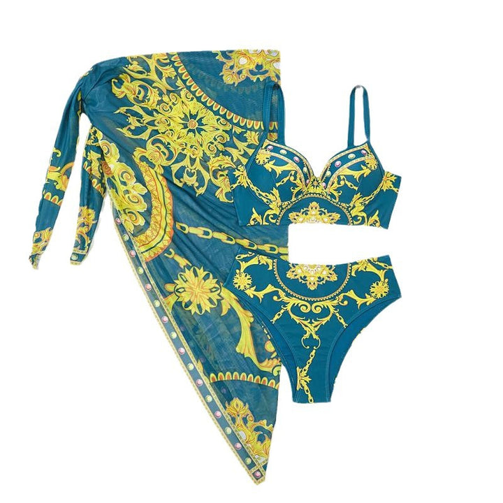 Dame Bikini-top med elegant polstret design og afslappet indpakningsskørt Stilla