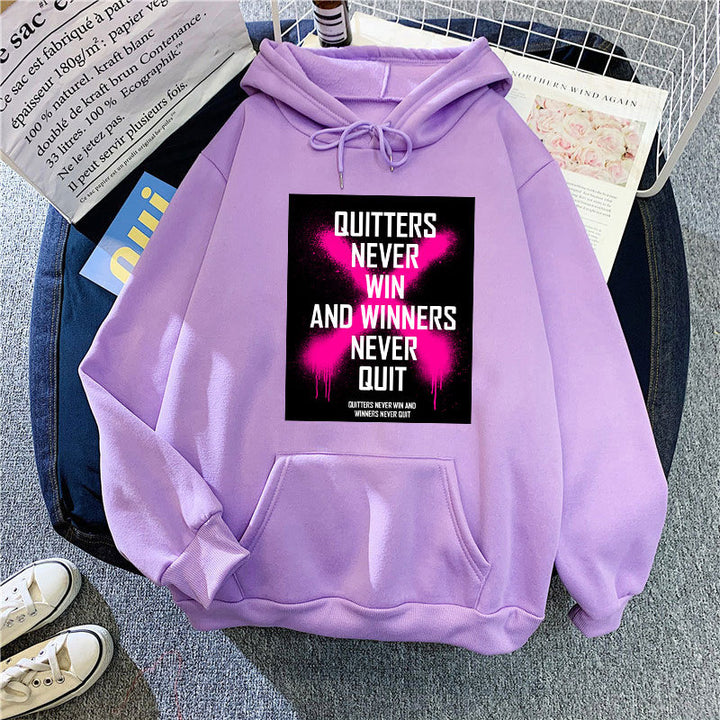 Dame hoodie med inspirerende motiv Skovae