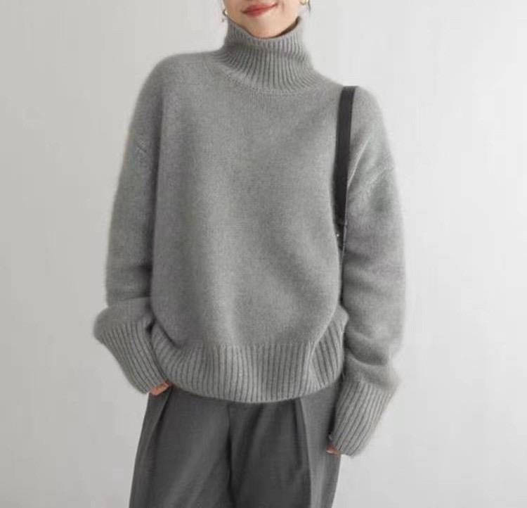 Dame hyggelig rullekrave sweater Stilla
