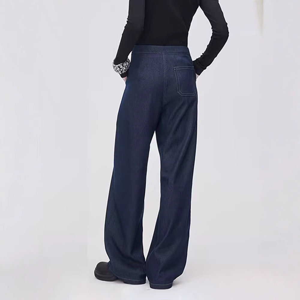 Dame mode jeans med bred pasform og høj talje Stilla