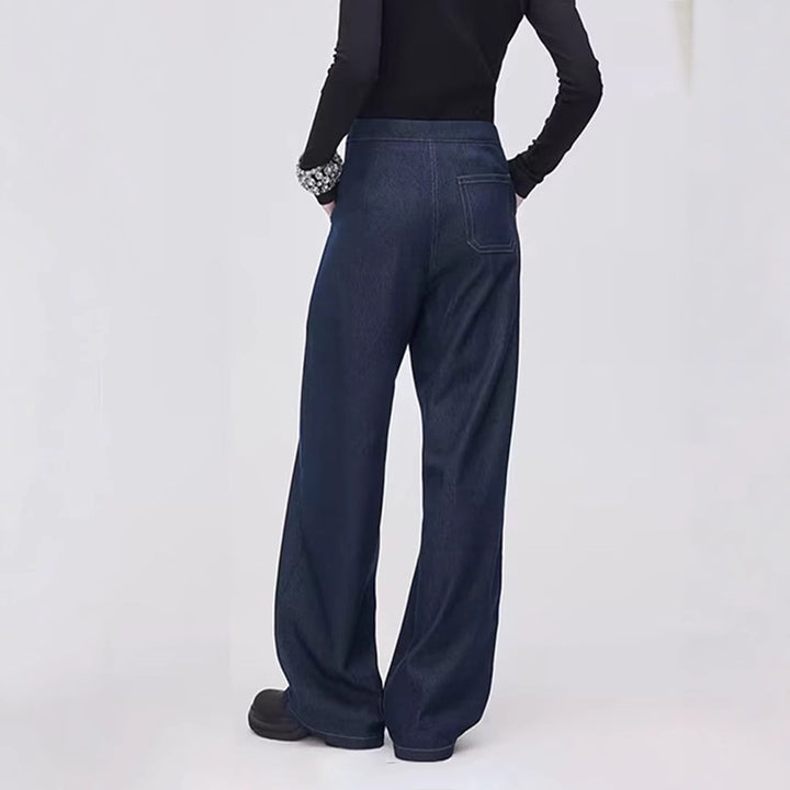Dame mode jeans med bred pasform og høj talje Stilla