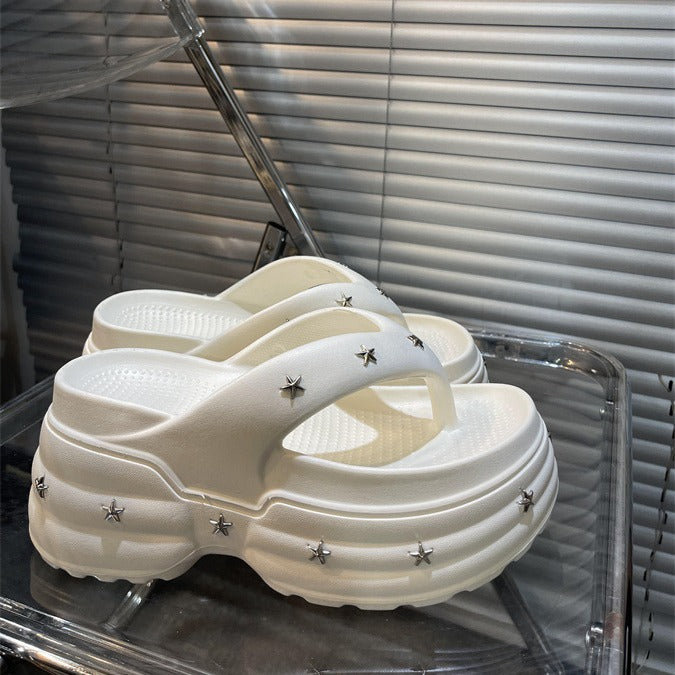 Dame Trendy Plateau-Sandaler med Stjerneudsmykning Stilla