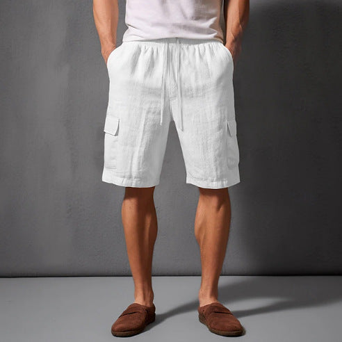 Herrer multifunktionelle Cargo-Shorts med komfortable sidelommer og elastisk talje Stilla