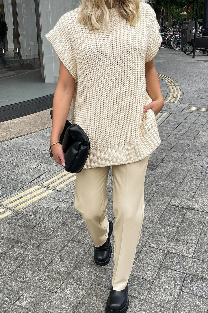 Dame Oversized Striktop med afslappet snit Skovae