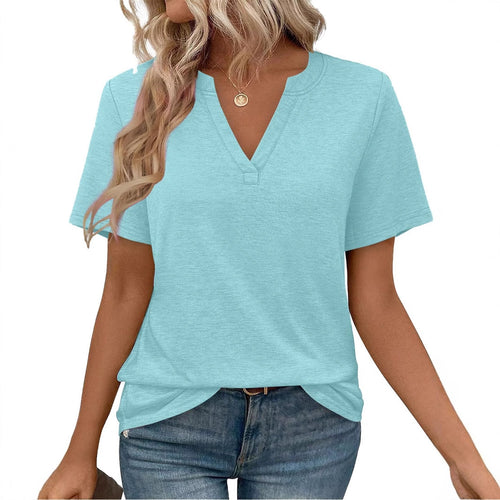 Dame Kortærmet V-Hals T-shirt Stilla