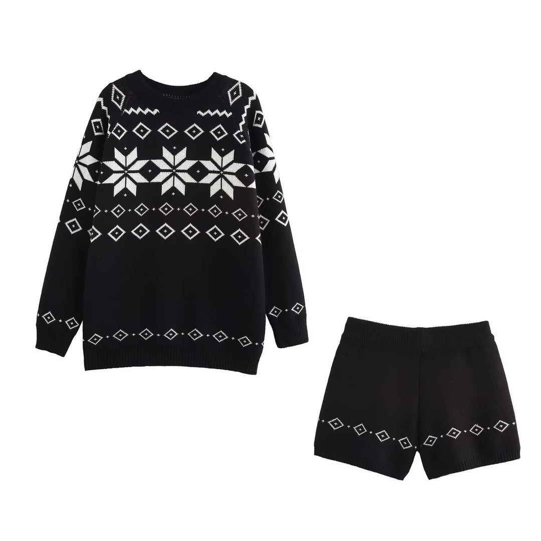 Femme Cozy Strik-Natkjole-Sæt Stilla