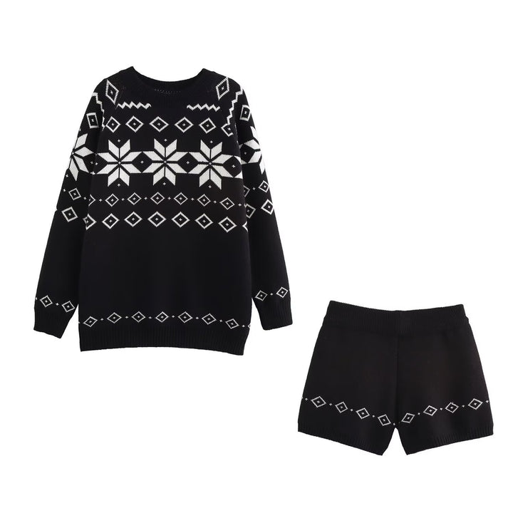 Femme Cozy Strik-Natkjole-Sæt Stilla